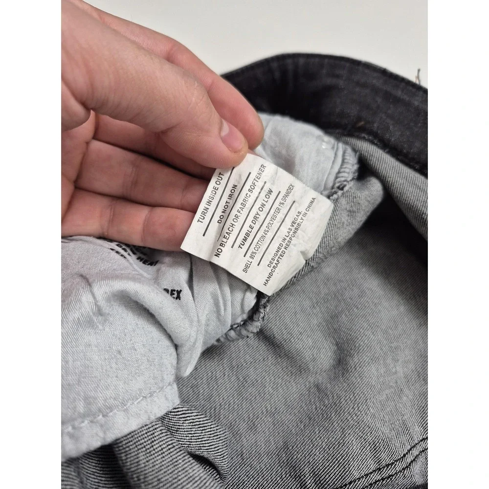 Barbell Apparel Jeans Mens 40x34 Charcoal Gray Athletic Straight Stretch Denim